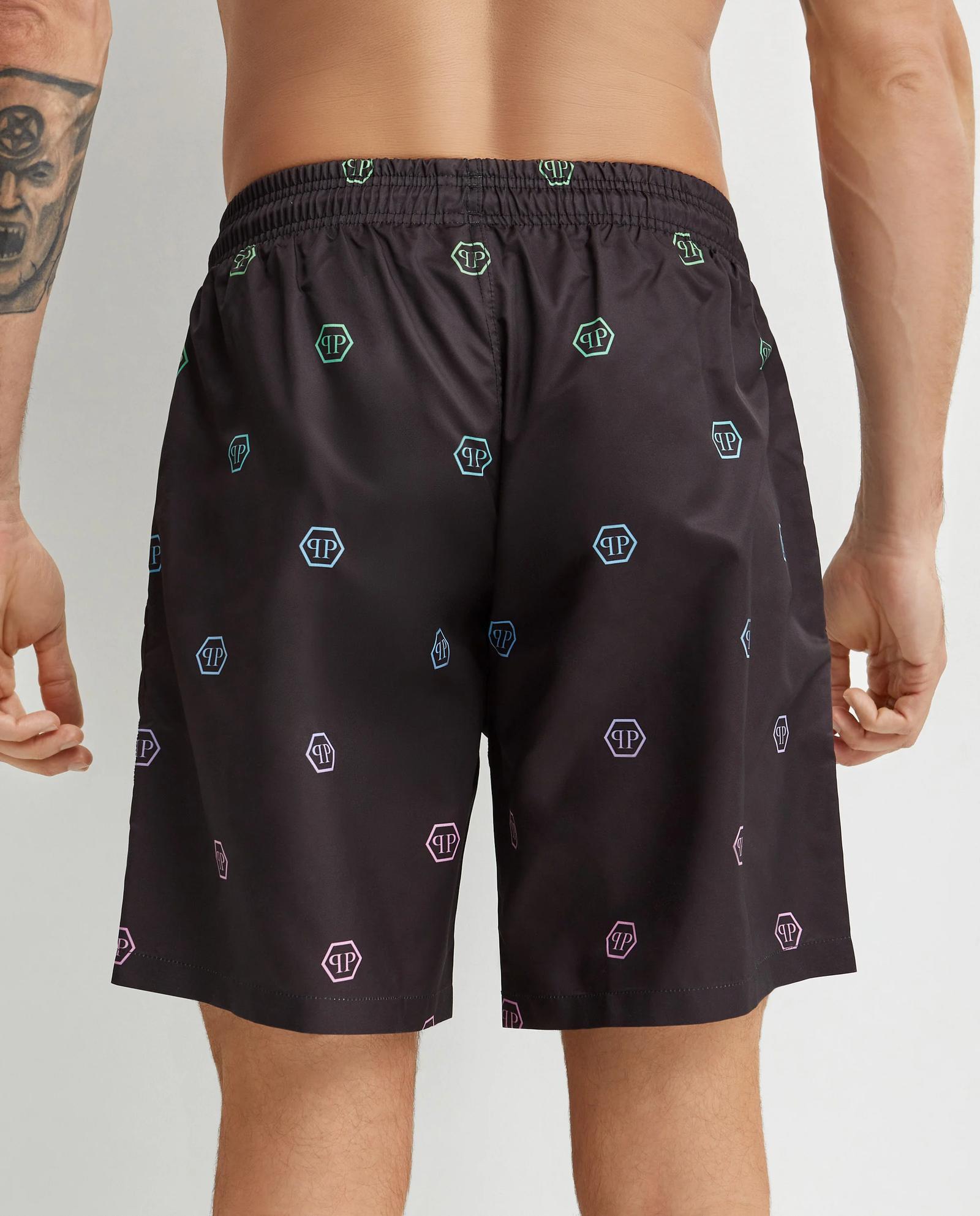 Czarne szorty kąpielowe Monogram - Image #3