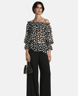 Jedwabna bluzka w groszki Balera - Image #2