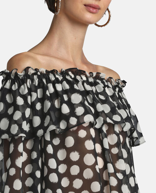 Jedwabna bluzka w groszki Balera - Image #3