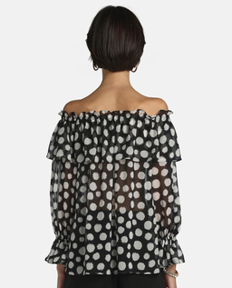 Jedwabna bluzka w groszki Balera - Image #1