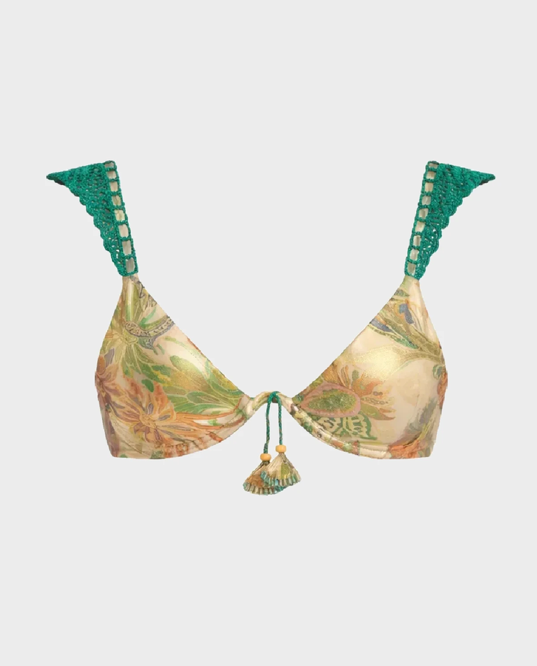 Top od bikini we wzór Paisley