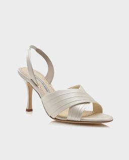 Kremowe sandały na szpilce Vierasan 90 - Image #1