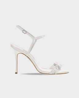 Białe sandały na szpilce Cigaura 105 - Image #0