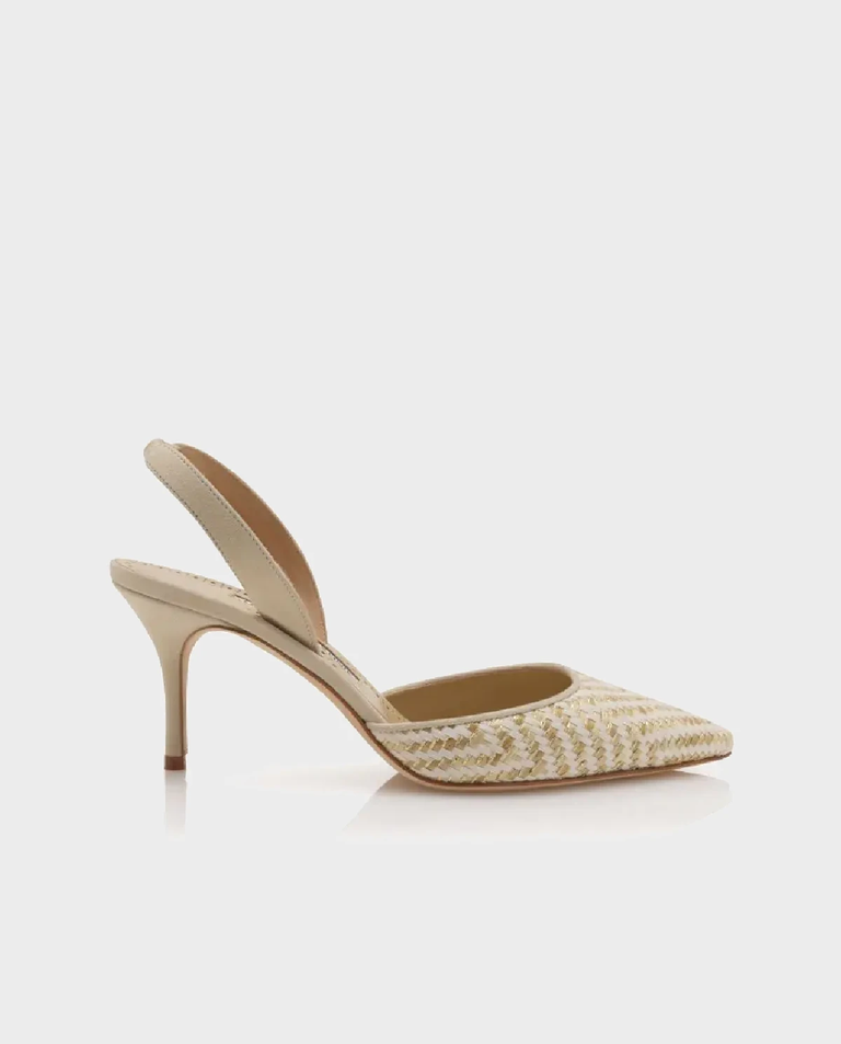 Jasnobeżowe czółenka Carolyne 70