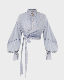 Jeansowa koszula kopertowa Rebellion - Image #1