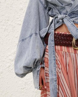 Jeansowa koszula kopertowa Rebellion - Image #4