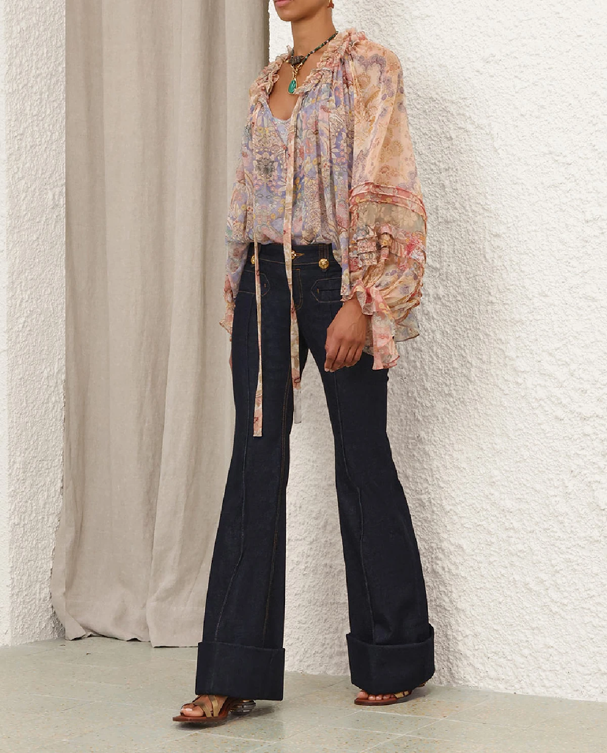 Jedwabna bluzka w kwiaty Rebellion - Image #2