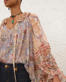 Jedwabna bluzka w kwiaty Rebellion - Image #4