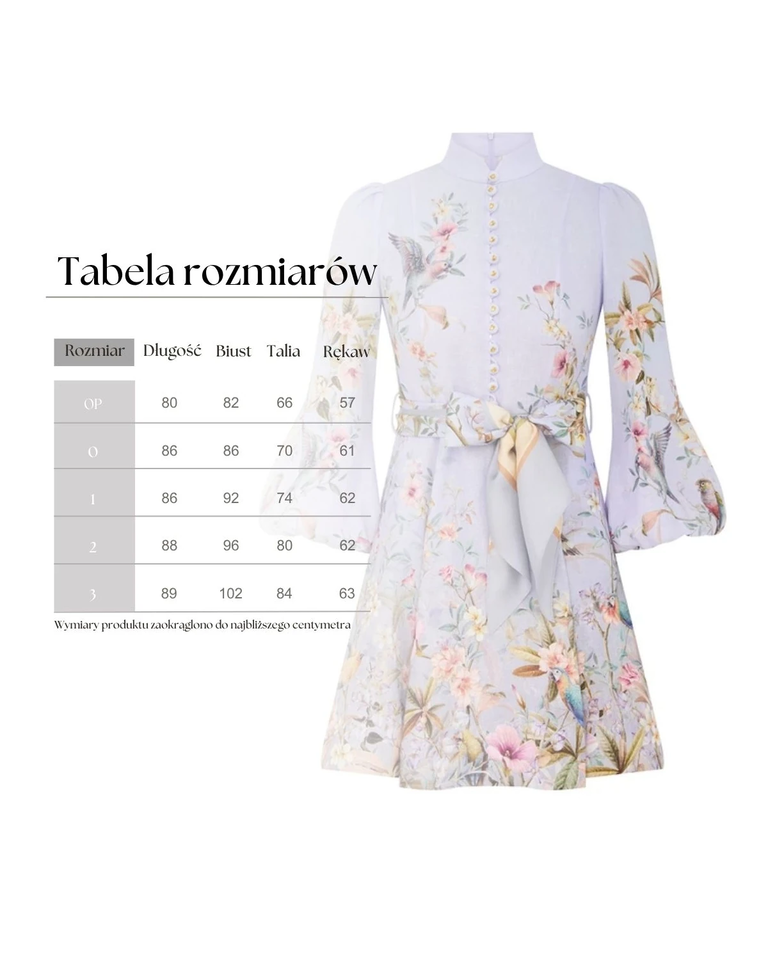 Błękitna lniana sukienka w kwiaty Rebellion - Image #5