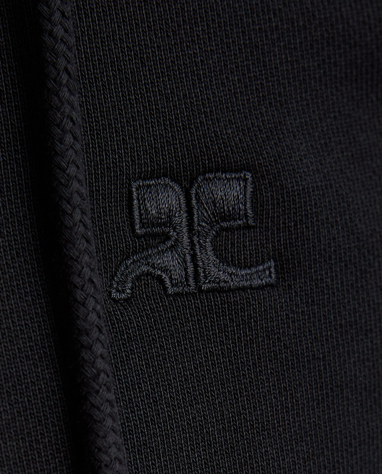 Czarna bawełniana bluza z kapturem - Image #4