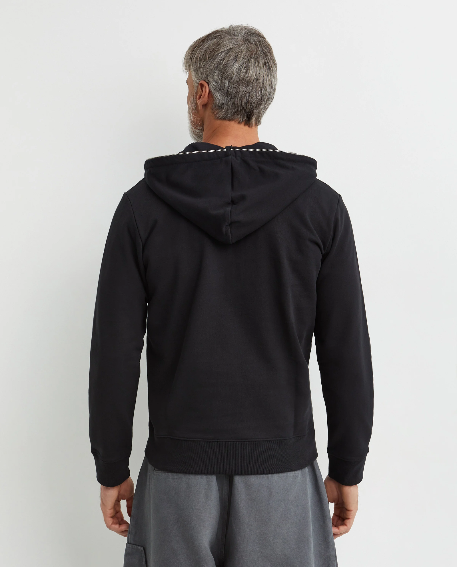 Czarna bawełniana bluza z kapturem - Image #3