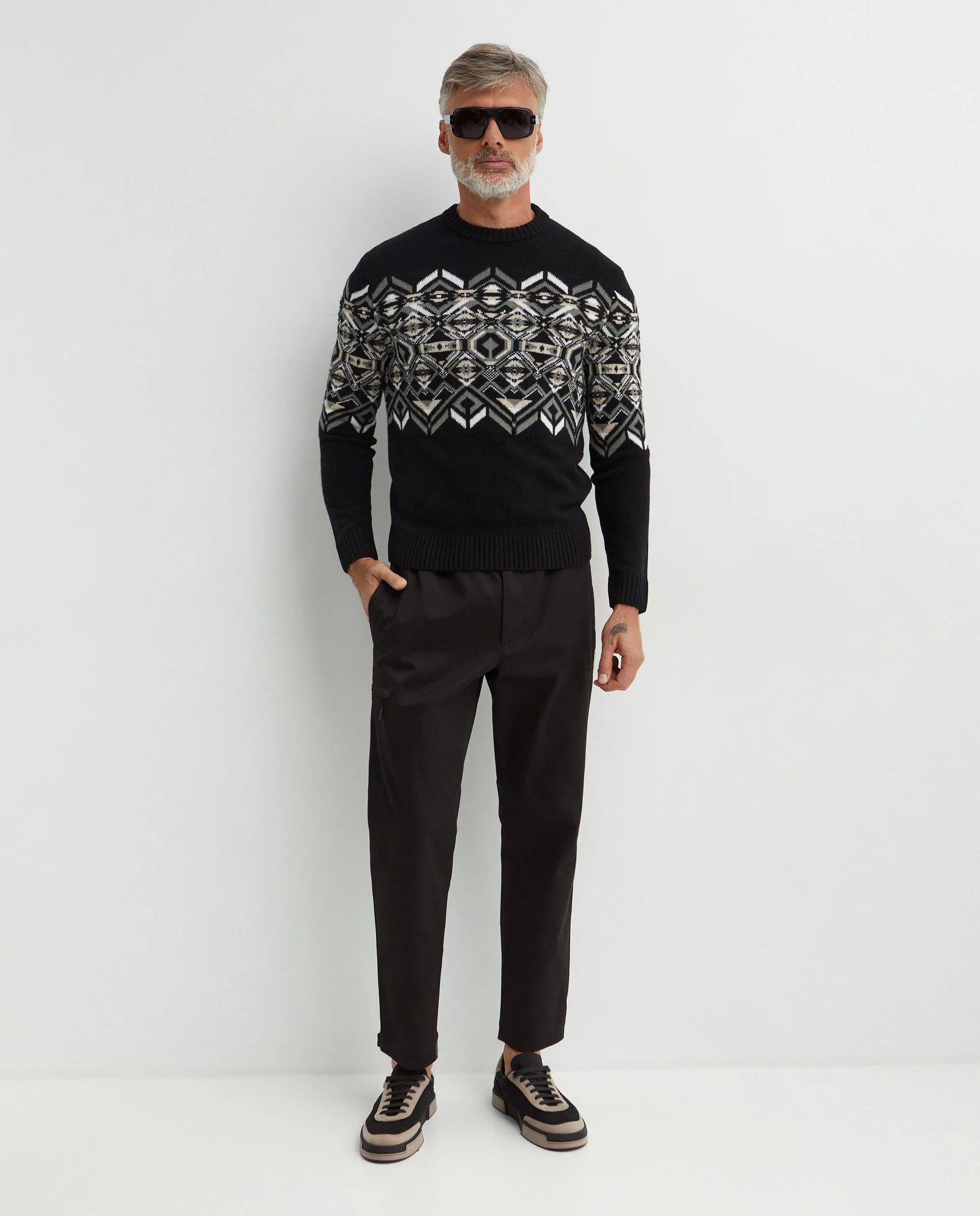 Bawełniane czarne spodnie - Image #2