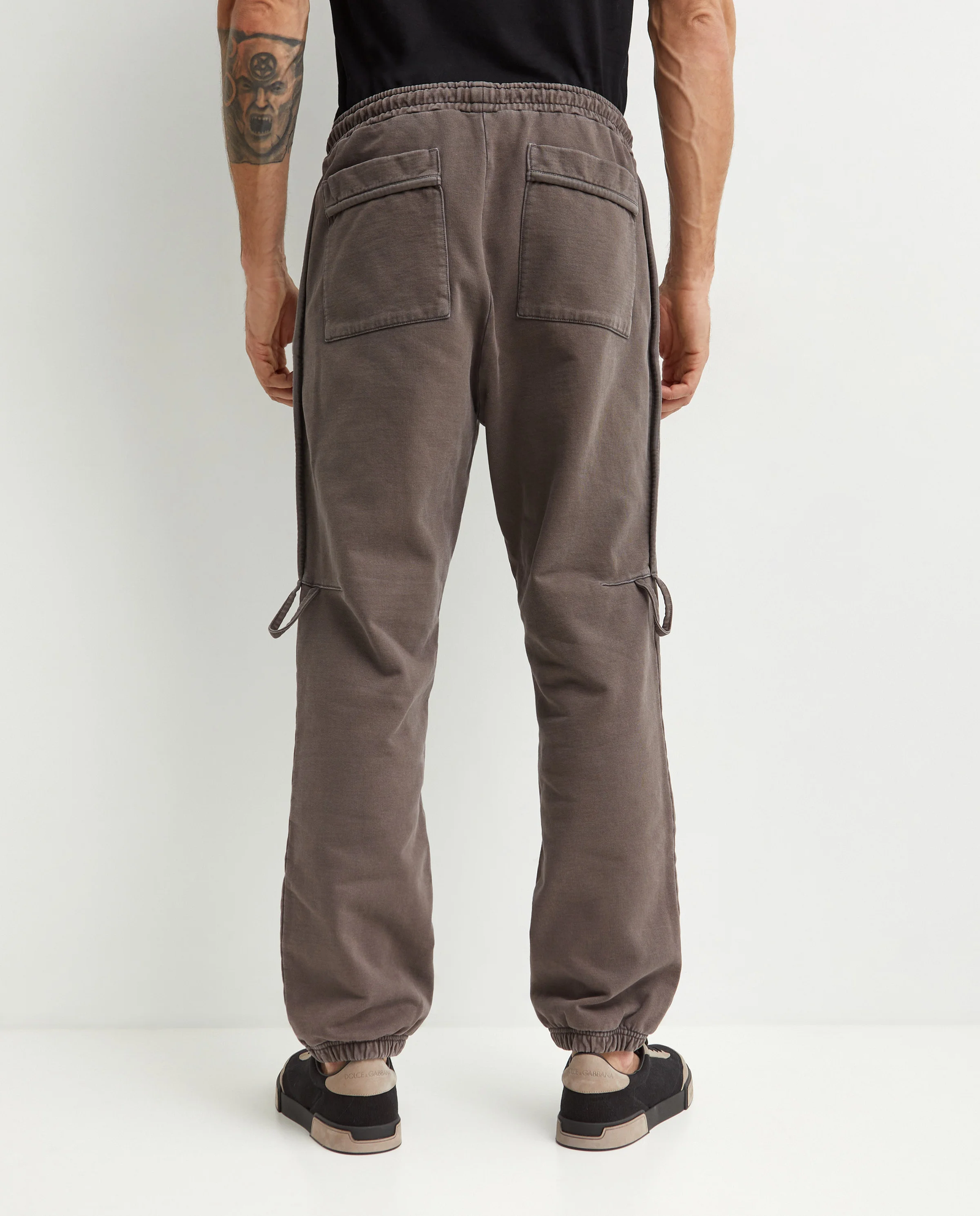 Brązowe spodnie dresowe joggery - Image #4