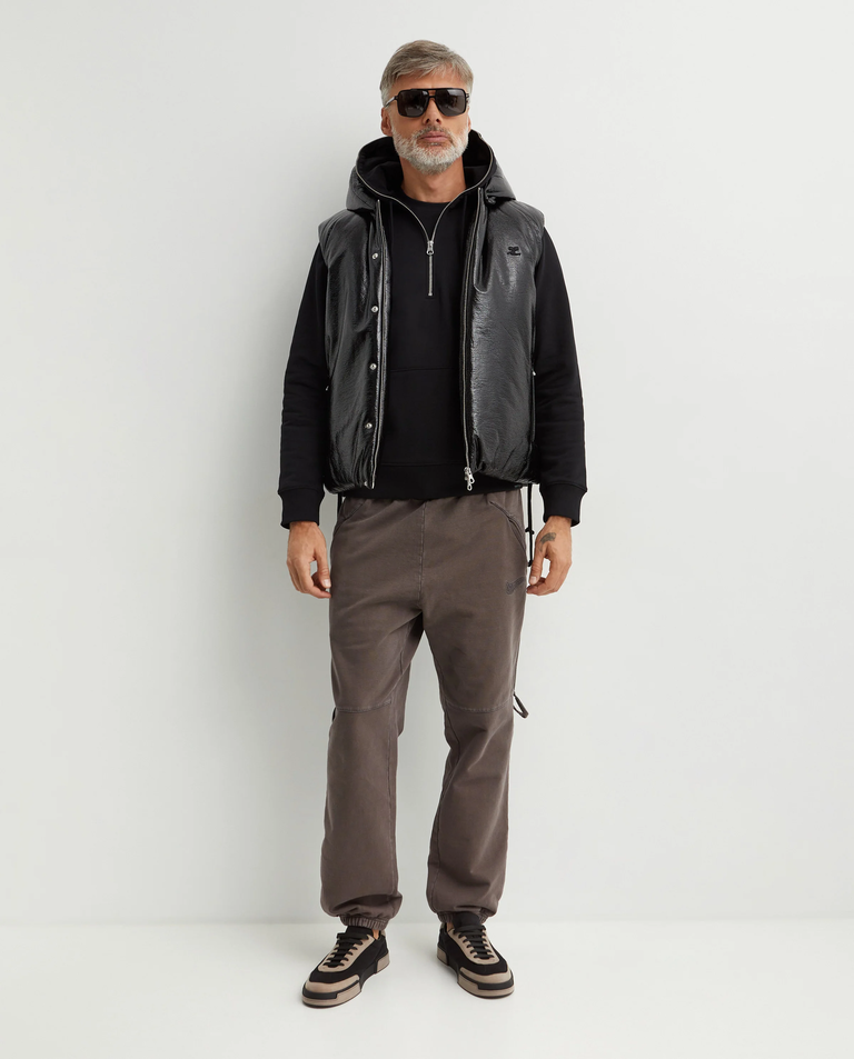 Brązowe spodnie dresowe joggery - Image #3