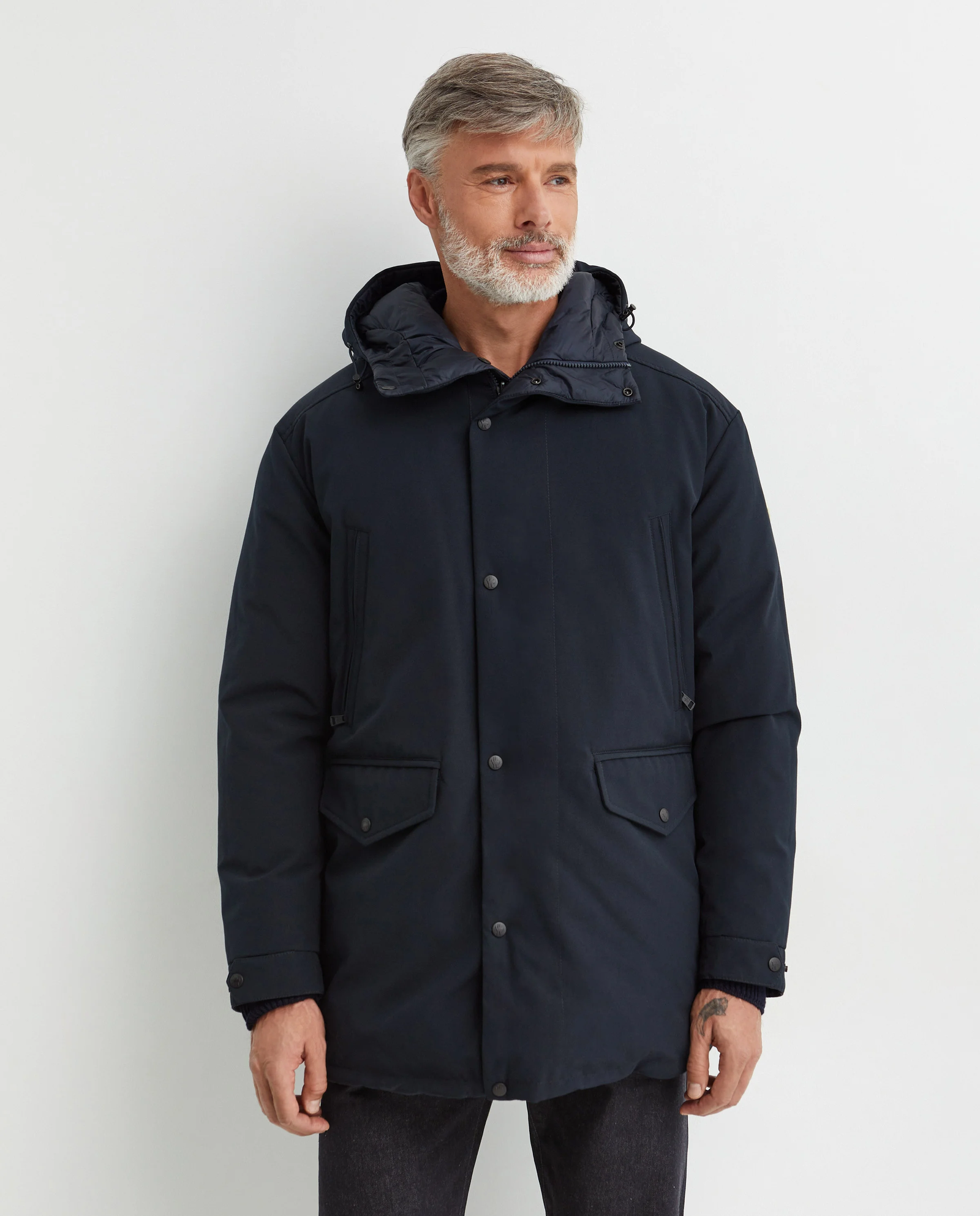 Granatowa kurtka dwustronna - Image #0