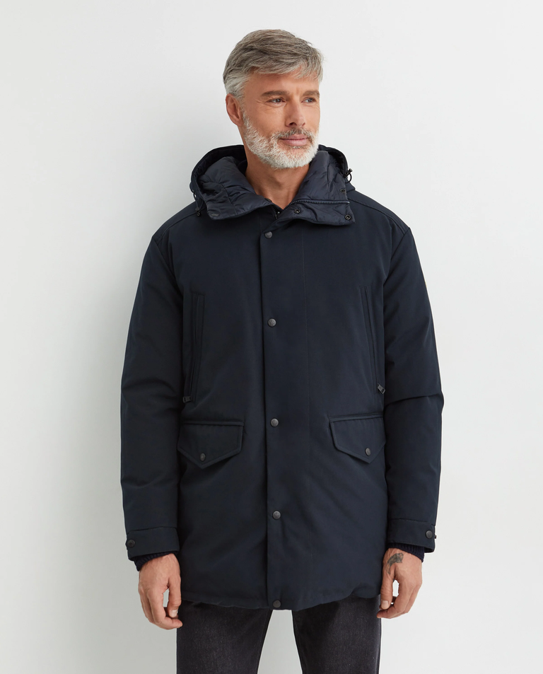 Granatowa kurtka dwustronna