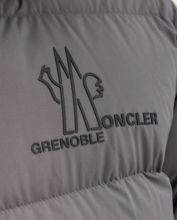 Szara pikowana kurtka z logo - Image #6