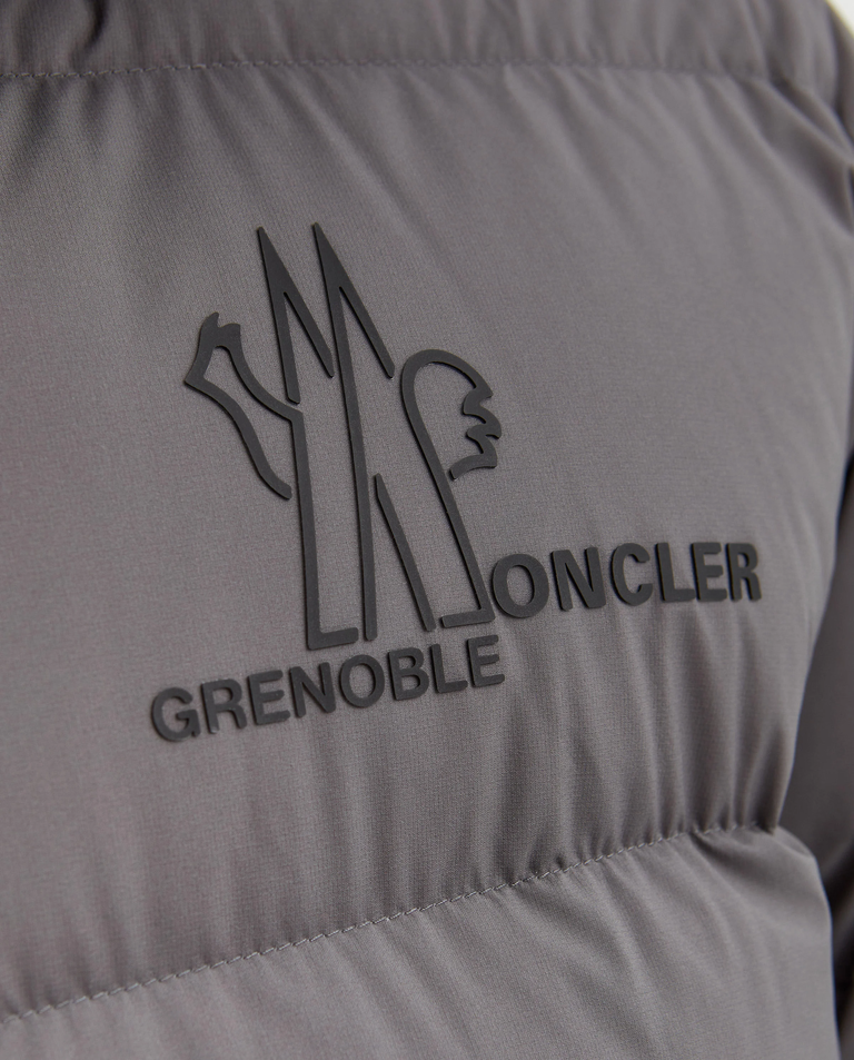 Szara pikowana kurtka z logo - Image #6