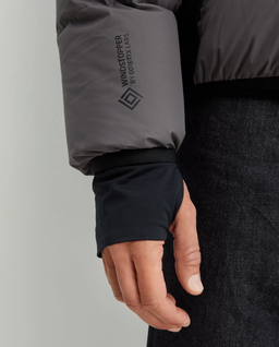 Szara pikowana kurtka z logo - Image #4