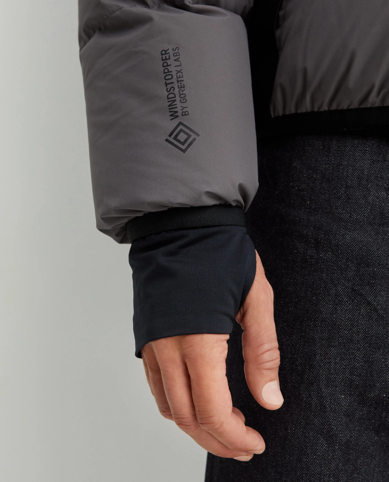 Szara pikowana kurtka z logo - Image #4