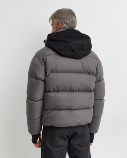 Szara pikowana kurtka z logo - Image #3