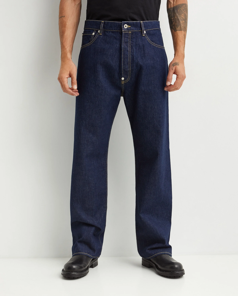 Granatowe jeansy Relaxed Fit