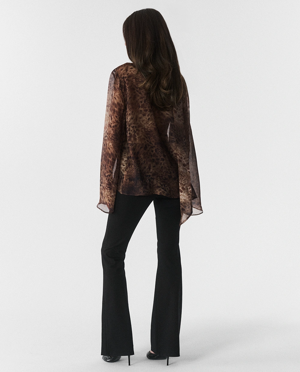 Koszula z wiskozy i jedwabiu Aude Leopard - Image #4