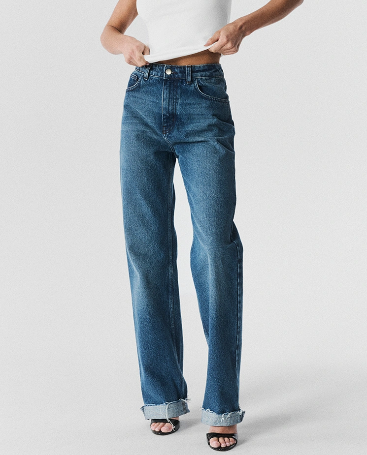 Jeansy z wysokim stanem Le Privé