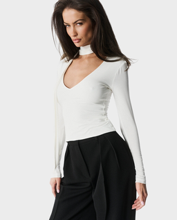Biały top z modalu Odile - Image #0