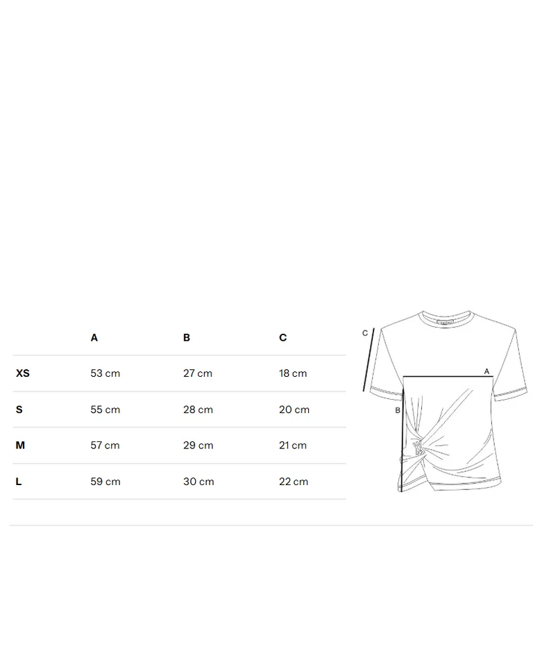 Beżowy t-shirt z twistem Lune - Image #4