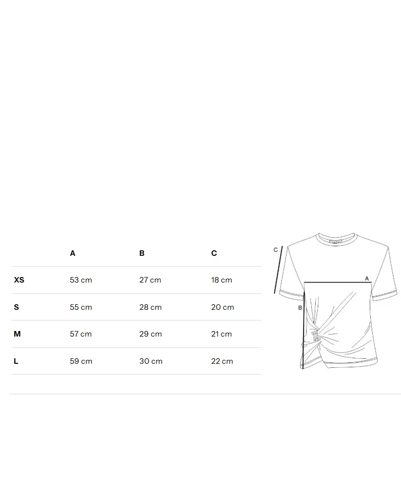 Biały t-shirt z twistem Lune - Image #4