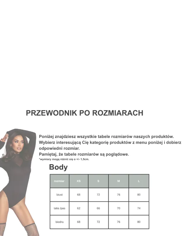 Czarne body z siateczkowym półgolfem #029 - Image #3