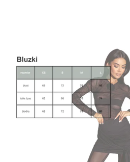 Siateczkowa bluzka z aplikacjami róży #051 - Image #4