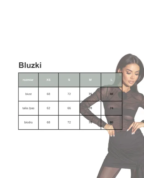 Siateczkowa bluzka z aplikacjami róży #051 - Image #4