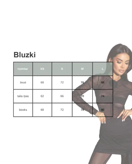 Siateczkowa bluzka z drapowaniem #055 - Image #4