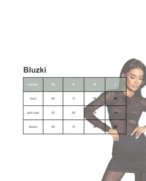 Siateczkowa bluzka z ozdobnymi rękawami #057 - Image #4