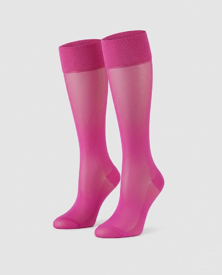 Różowe podkolanówki Elin - Image #2