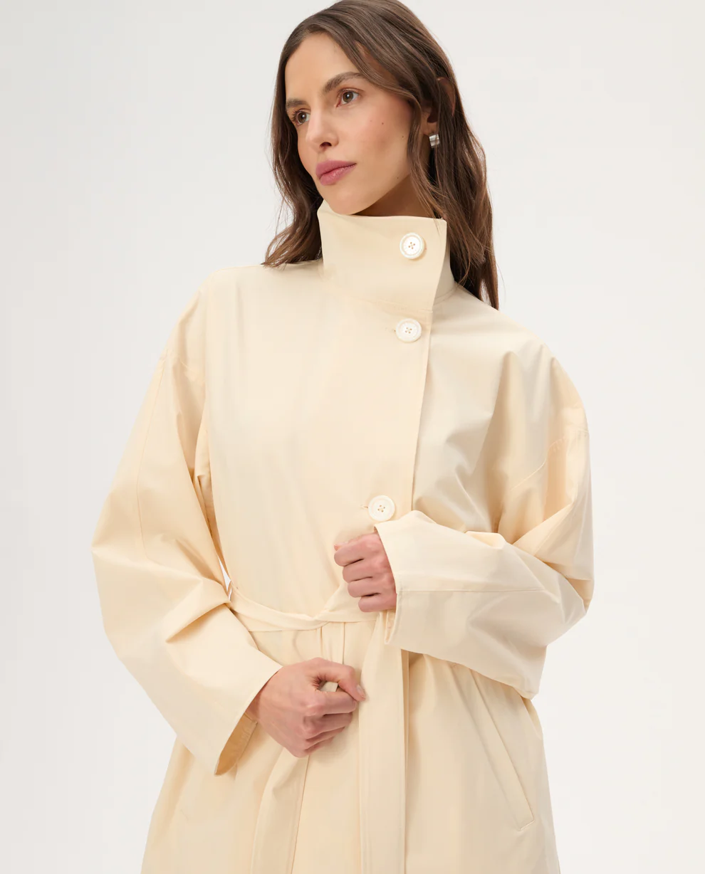 Długi masełkowy trencz oversize Ashley - Image #3