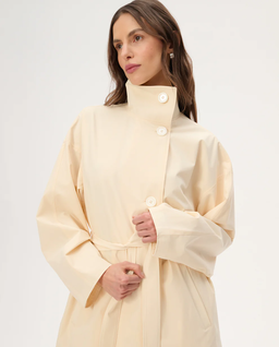 Długi masełkowy trencz oversize Ashley - Image #3