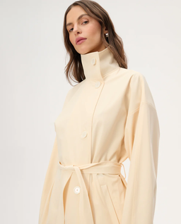 Długi masełkowy trencz oversize Ashley - Image #4