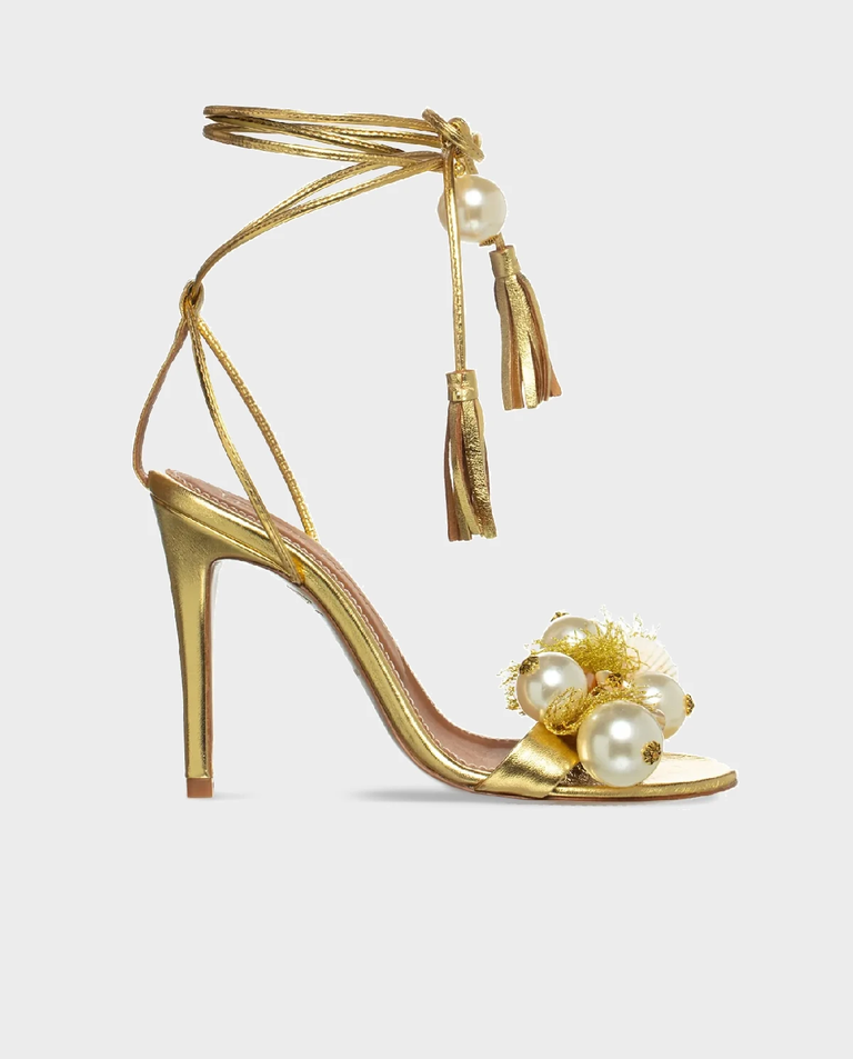 Sandały na szpilce Nassau Golden