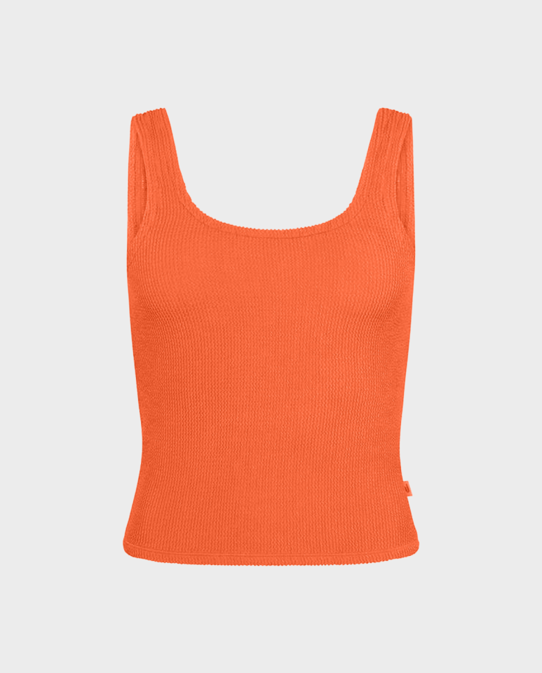 Pomarańczowy top na ramiączkach - Image #4