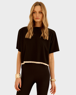 Czarny t-shirt Hannah - Image #0