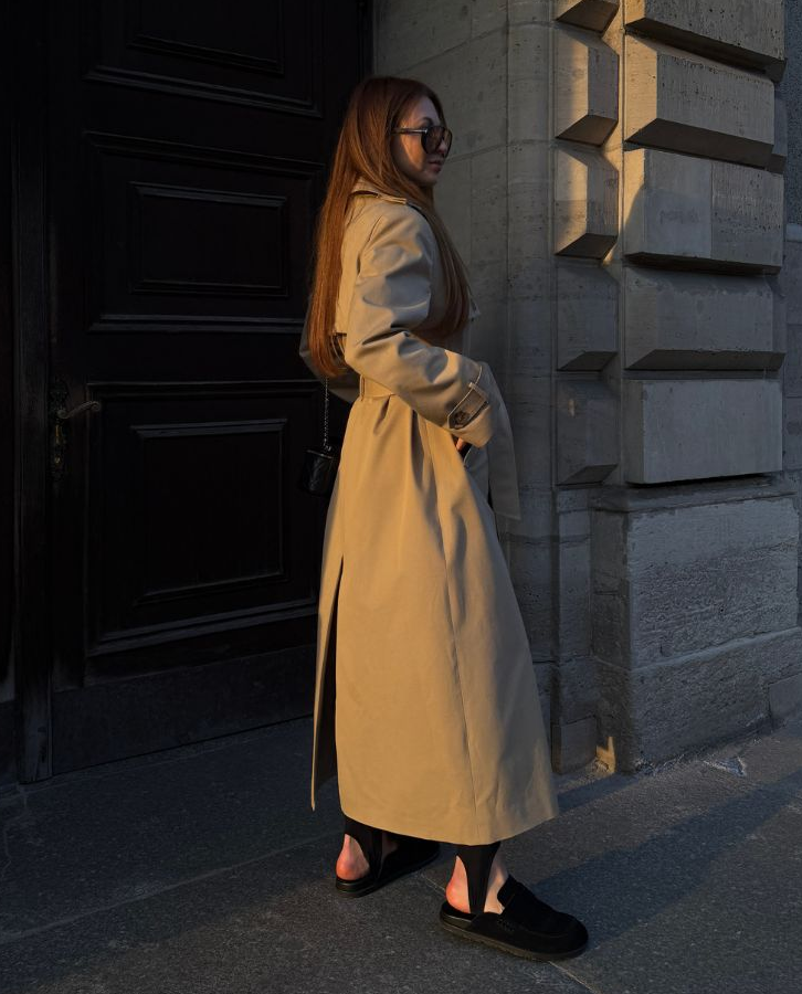 Długi beżowy trencz Venice - Image #5