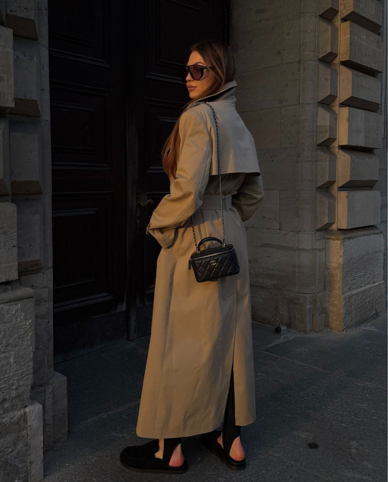 Długi beżowy trencz Venice - Image #7