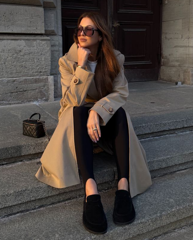 Długi beżowy trencz Venice - Image #8