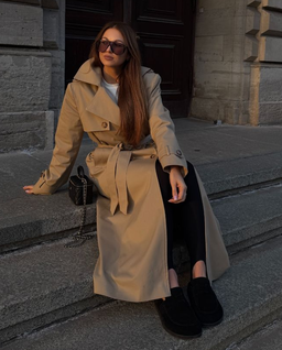 Długi beżowy trencz Venice - Image #9