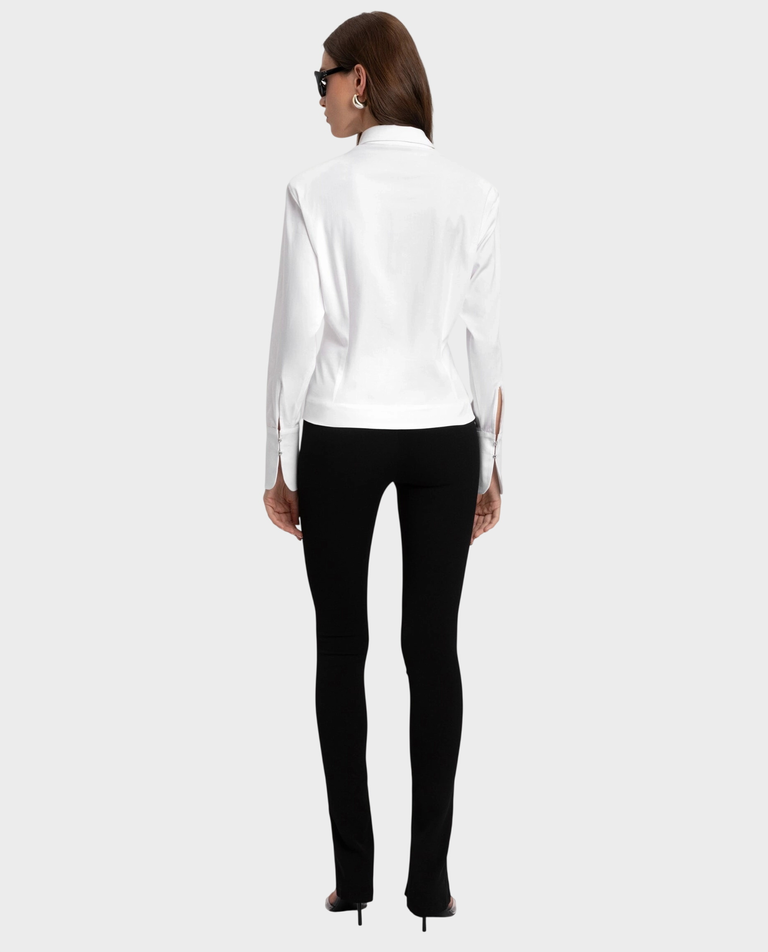 Biała koszula z haftkami Valora - Image #3