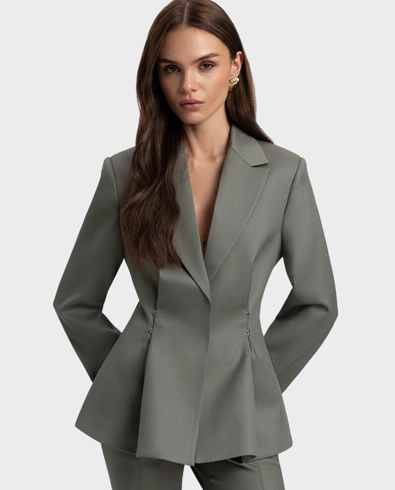 Wełniana marynarka z haftkami Icon - Image #0