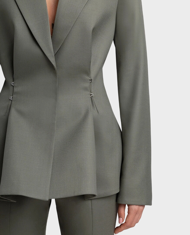 Wełniana marynarka z haftkami Icon - Image #3